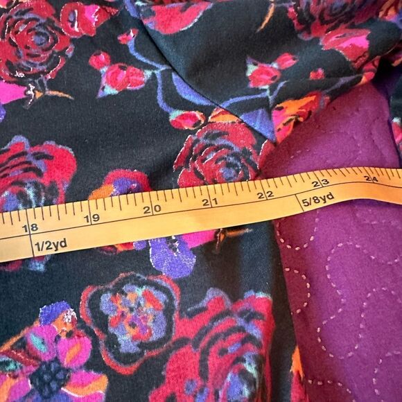 sweatshirt cardigans with snaps and pockets - med - new W/O  tags- roses - Picture 4 of 5